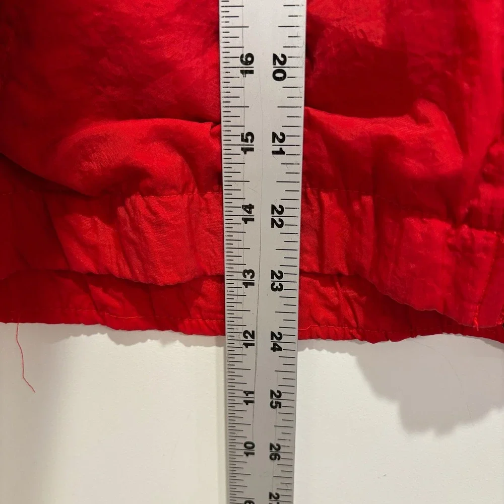 Vintage Nike 90's Kids Windbreaker Jacket Red‎ Black Full Zip Hooded S 4-6